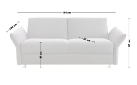 Schlafsofa Lina, mint, 140 x 200 cm, mit kappbaren Armlehnen
