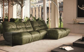 Ecksofa Passion, grün, inkl. Rückenverstellung