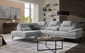 Wohnlandschaft Civita, alufarbig, inkl. Sitztiefenverstellung