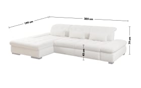 Wohnlandschaft Santa Fe Cord XC, creme inkl. Schwenkrücken