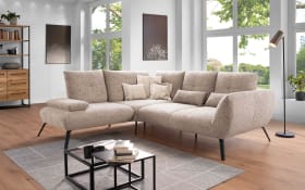 Ecksofa Dover Plus, braun, inkl. Armteilverstellung