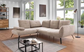 Ecksofa Dover Plus, braun, inkl. Armteilverstellung