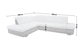 Wohnlandschaft MP-IN17004, grau, inkl. Funktionen