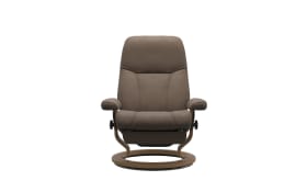 Leder Ruhesessel Consul Power (M), Batick Mole, Classic Eiche Gestell