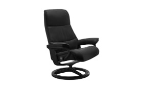 Leder Ruhesessel View (M) in Pioneer Black, Signature Black Gestell