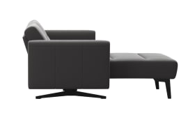 Leder Wohnlandschaft Stella, grau