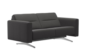Leder Wohnlandschaft Stella (M), grau