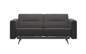 Leder Wohnlandschaft Stella (M), grau