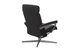 Leder Ruhesessel Erik, Paloma rock, Gestell Cross chrom, schwarz