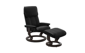 Ruhesessel Admiral M, schwarz, inkl. Hocker