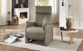 Leder Relaxsessel Kieran Comfort Relax, taupe, inkl. manuelle Verstellung