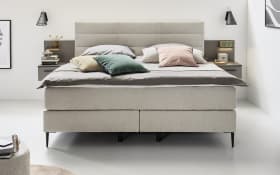 Boxspringbett Eforma, creme, 180 x 200 cm, Härtegrad 3/3