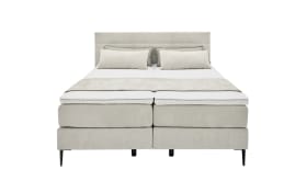 Boxspringbett Eforma, creme, 180 x 200 cm, Härtegrad 3/3