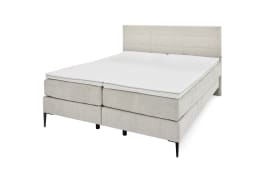 Boxspringbett Eforma, creme, 180 x 200 cm, Härtegrad 3/3