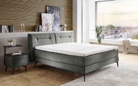 Boxspringbett HU-BX22141, Joyce silver, 180 x 200 cm