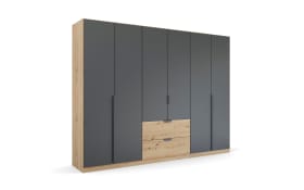 Drehtürenschrank Quadra Spin, Eiche Artisan-Nachbildung/graphit, 271 x 210 cm