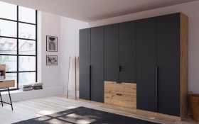 Drehtürenschrank Quadra Spin, Eiche Artisan-Nachbildung/graphit, 271 x 210 cm