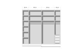 Schwebetürenschrank X-tend, Eiche artisan, Soft grey, 271 x 223 cm
