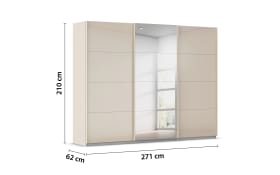 Schwebetürenschrank Kulmbach, champagner