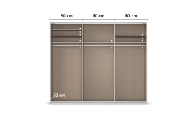 Schwebetürenschrank Kulmbach, champagner