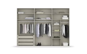 Drehtürenschrank Purisma, weiß, 301 x 223 cm, inkl. umfangreicher Zusatzausstattung