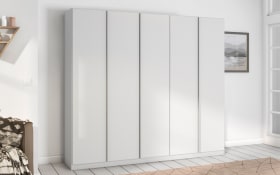 Drehtürenschrank Monostar, alpinweiß, 226 x 210 cm, inkl. Schubkasteneinsatz