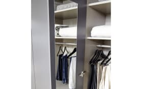 Drehtürenschrank Purisma, graphit, 251 x 223 cm