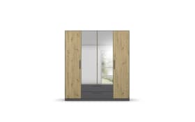 Drehtürenkleiderschrank Style-Up, Eiche Artisan Nachbildung/graumetallic, 181 x197 cm