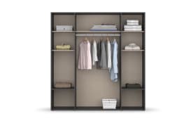 Drehtürenschrank Voyager, weiß, 187 x 194 cm, inkl. 4 Schubkästen