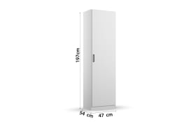 Drehtürenschrank 3726 Allrounder, alpinweiß, 47 x 197 cm 