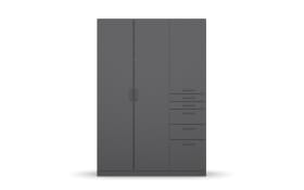 Drehtürenschrank 02L8 Allrounder, grau, 136 x 197 cm