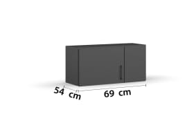 Aufsatzschrank 3344 Allrounder, grau, 69 x 39 cm