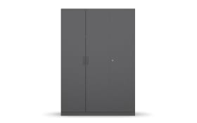 Drehtürenschrank 36A4 Allrounder, grau, 136 x 197 cm