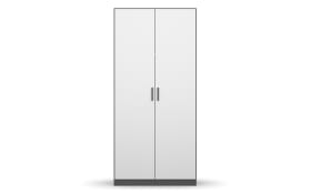 Drehtürenschrank Allrounder, grau metallic/alpinweiß, 2-türig, 1 Kleiderstange, 1 Boden