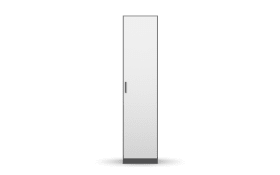 Drehtürenschrank Allrounder, grau metallic/alpinweiß, 1-türig, 1 Kleiderstange, 1 Boden