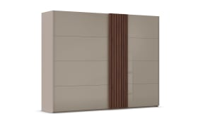 Schwebetürenschrank Tegio-F, fango/Nussbaum