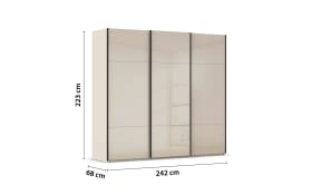 Schwebetürenschrank Contido, champagner, 242 x 223 cm