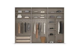 Schwebetürenschrank Contido, grau/graphit, 242 x 223 cm