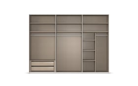 Schwebetürenschrank Contido, grau/graphit, 242 x 223 cm