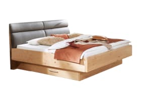 Comfort-Bett Cena, Wildeiche Furnier/Lack weiß, 200 x 200 cm