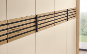 Schlafzimmer Cabrillo, sand/Balkeneiche furniert, 180 x 200 cm, Schrank 300 x 230 cm