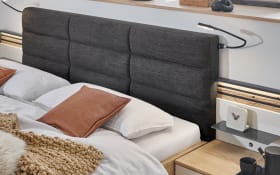 Schlafzimmer Cabrillo, sand/Balkeneiche furniert, 180 x 200 cm, Schrank 300 x 230 cm