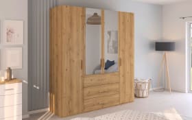 Drehtürenkleiderschrank Cherie, Asteiche-Nachbildung, 200 x 223 cm