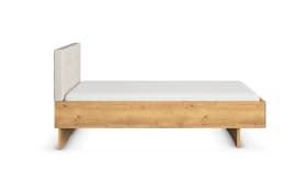 Bettanlage Cherie, Asteiche-Nachbildung/champagner, inkl. Höhenverstellung, 100 x 200 cm