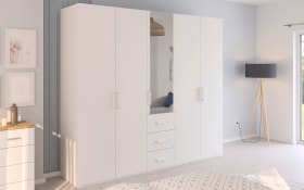 Drehtürenkleiderschrank Cherie, weiß, 250 x 223 cm