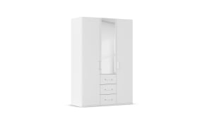 Drehtürenkleiderschrank Cherie, weiß, 151 x 223 cm