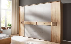 Drehtüreschrank Maleta, Asteiche teilmassiv/fango, 301 x 223 cm