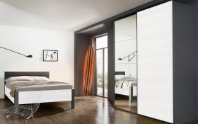 Schwebetürenschrank Kosi Plus, weiß/graphit, 162 x 223 cm