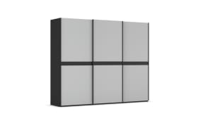 Schwebetürenschrank Ajana, grau/schwarz, 271 x 223 cm