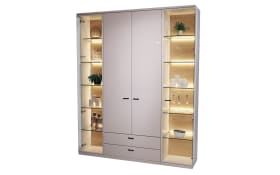 Vitrine Sydney, seidengrau, inkl. Softclose Funktion